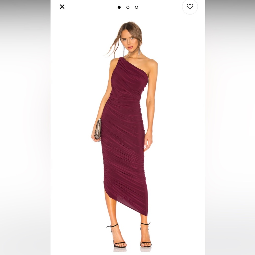 Norma Kamali Diana Gown in Plum
